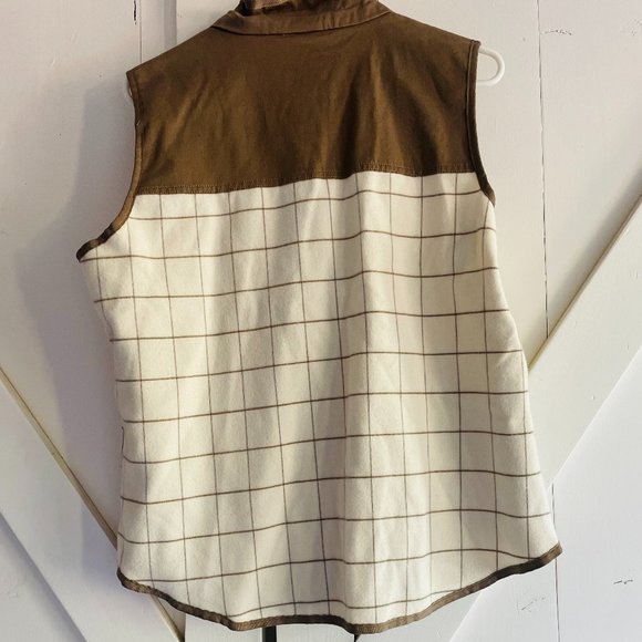 Columbia Alpine Canvas and flannel womans vest size L - Picture 2 of 3